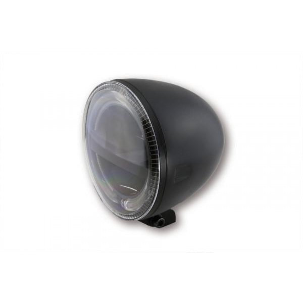 Phare LED 5'3/4 HIGHSIDER Circle Noir ou Chrome-blackpines.fr