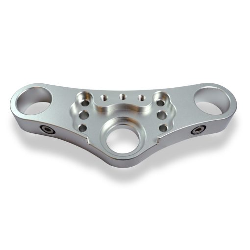 Te de fourche argent rebelmoto Scram pour BMW K et R . Blackpines.fr