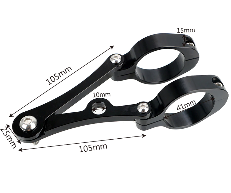Pattes de phare en aluminium reglables en profondeur. Blackpines.fr
