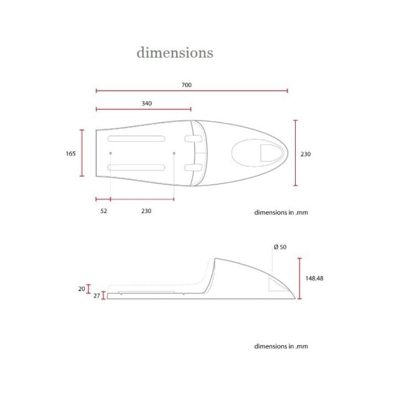 Selle moto coque C racer Deluxe Noire ou Marron  europ acc selle moto blackpines.fr