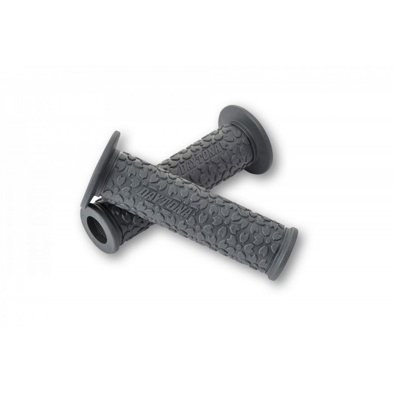 Paire de poignees moto grises DAYTONA SAKURA 22 mm. Blackpines.fr
