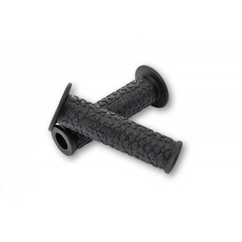 Paire de poignees moto noires DAYTONA SAKURA 22 mm. Blackpines.fr