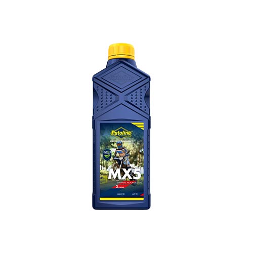 Huile moteur 2 temps MX5 tout-terrain Putoline. Blackpines.fr