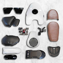 Kit blanc scrambler vintage rallye Bonvent Motorbikes pour Interceptor. Blackpines.fr