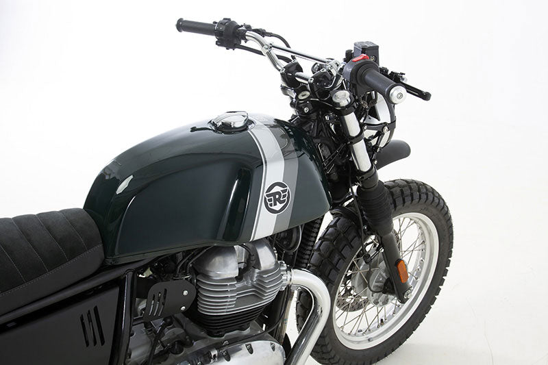 Kit Scrambler de Hedgehog Motorcycles pour Royal Enfield Interceptor. Blackpines.fr