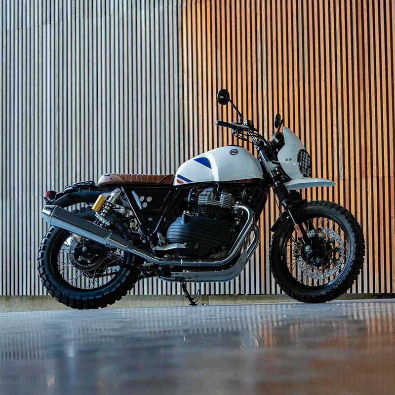Kit scrambler vintage rallye Bonvent Motorbikes pour Interceptor. Blackpines.fr