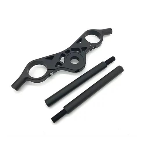 Kit noir tes de fourche V2 Le Motographe pour BMW R nineT Roadster. Blackpines.fr