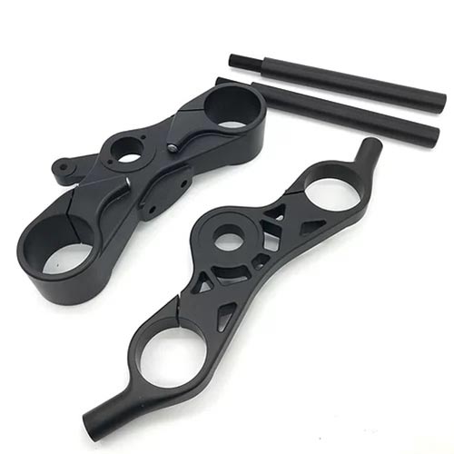 Kit noir tes de fourche V2 Le Motographe pour BMW R nineT Roadster. Blackpines.fr