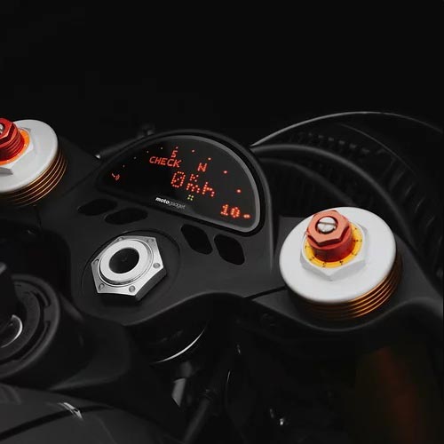 Te de fourche superieur V1 Le Motographe pour BMW R nineT. Blackpines.fr