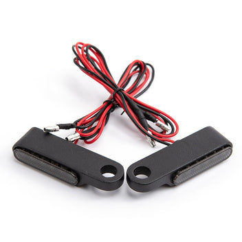 Clignotants moto LED barrette custom Noir blackpines.fr  blackpines.fr