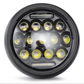 Phare led moto 7" universel  blackpines.fr  blackpines.fr