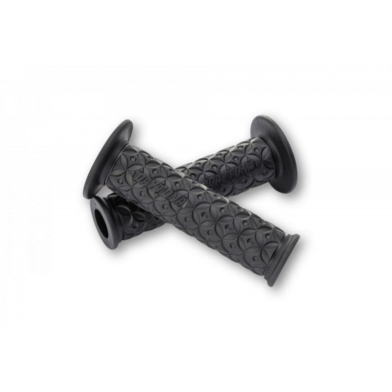 Paire de poignees noires DAYTONA NINJA 22 mm. Blackpines.fr