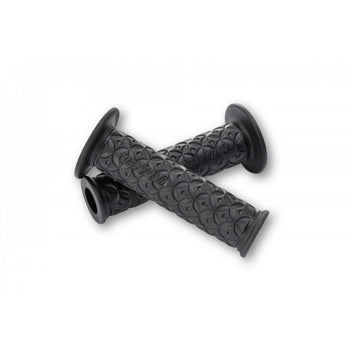 Paire de poignees noires DAYTONA NINJA 22 mm. Blackpines.fr