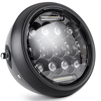 Phare led moto 7" universel  blackpines.fr  blackpines.fr