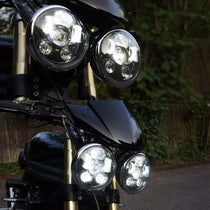 Phare optique led 5'75 Quad lights Noir ou Chrome-blackpines.fr