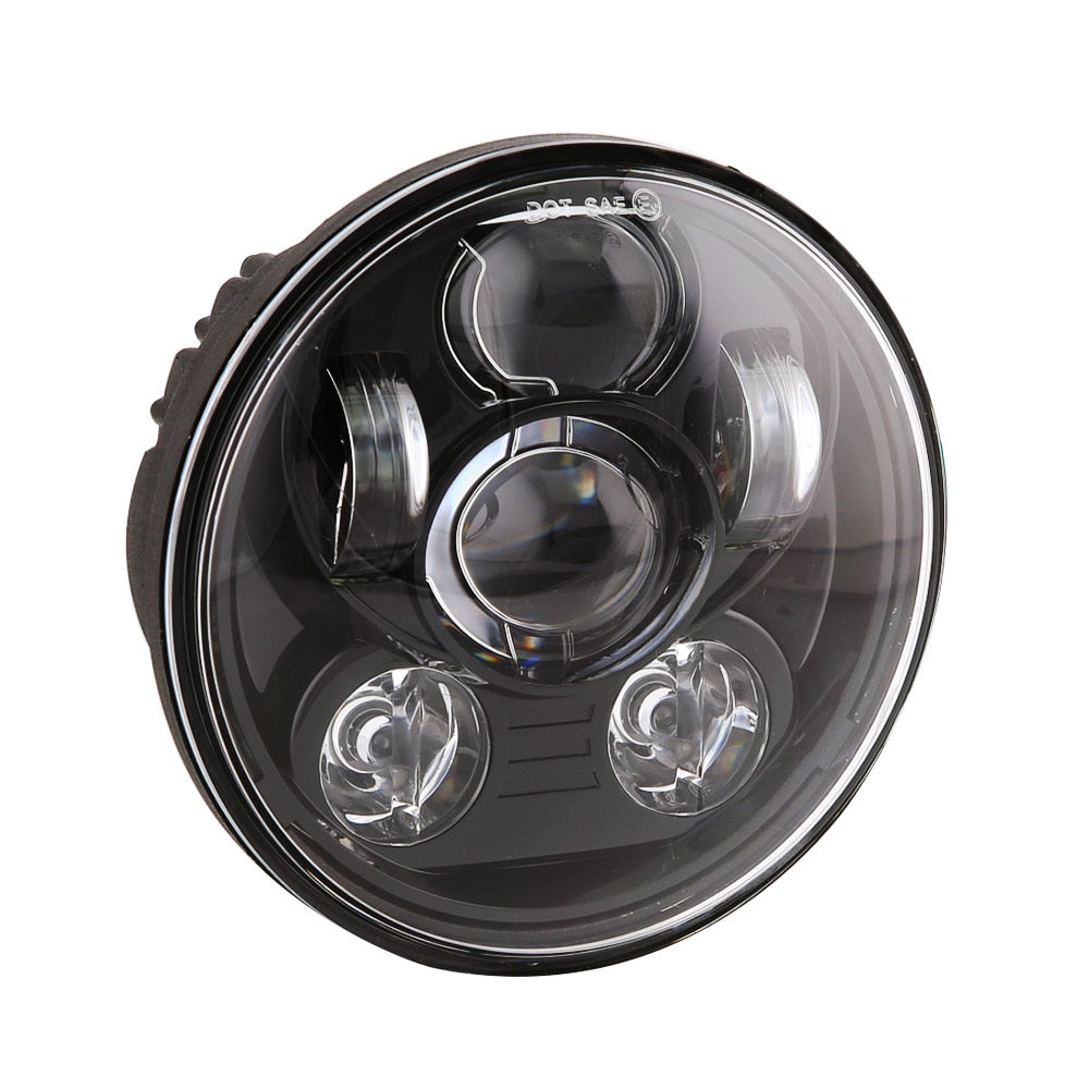 Phare optique led 5'75 Quad lights Noir ou Chrome-blackpines.fr