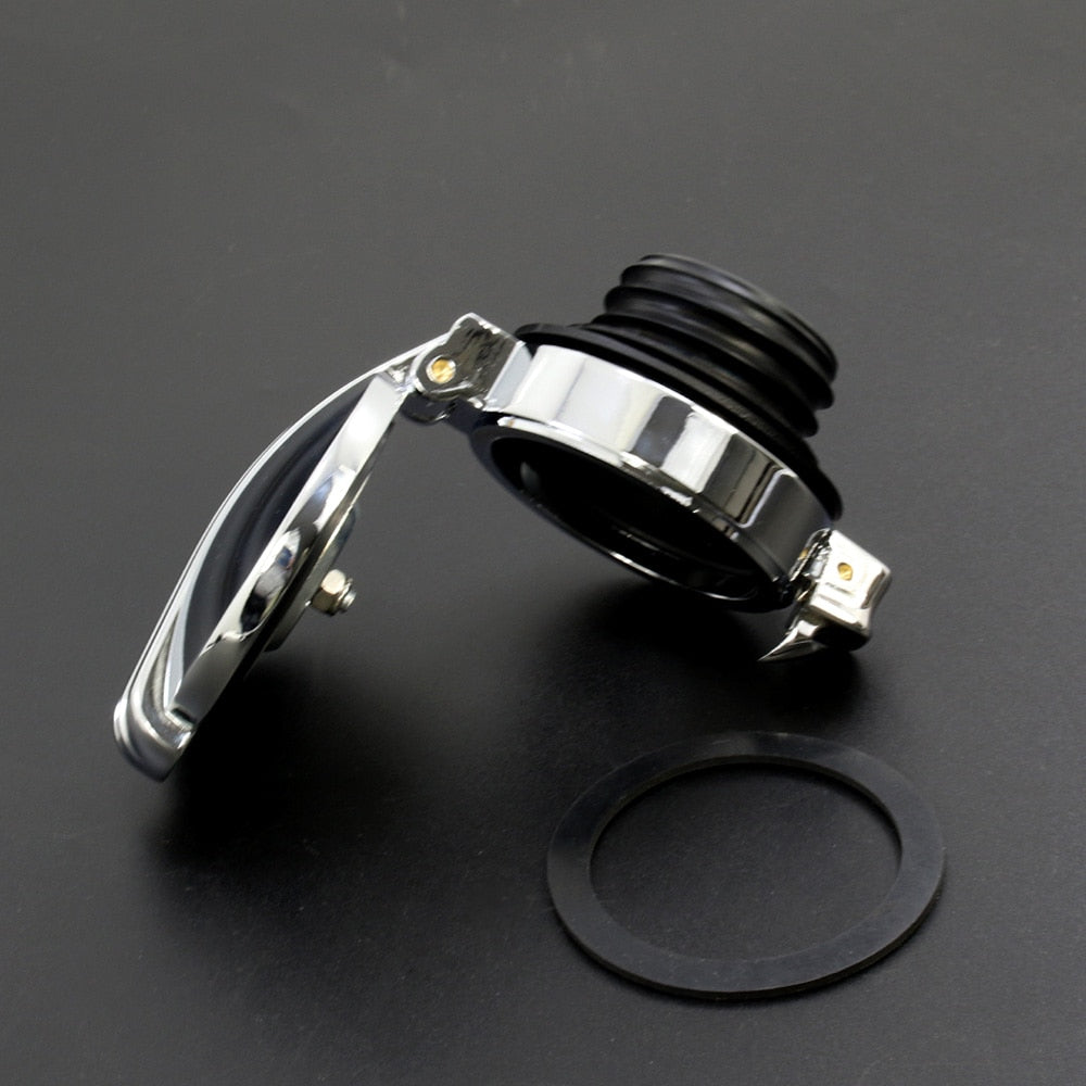 Bouchon type Monza pour Harley Davidson Sportster NOIR ou CHROME-blackpines.fr