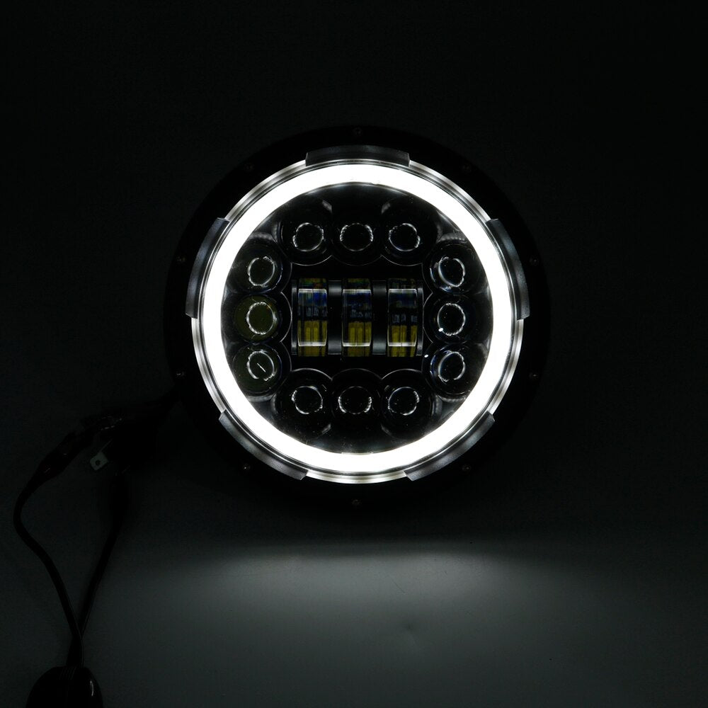 Optique multi-LED moto 7" feu diurne halo-optique led moto 7"-blackpines.fr