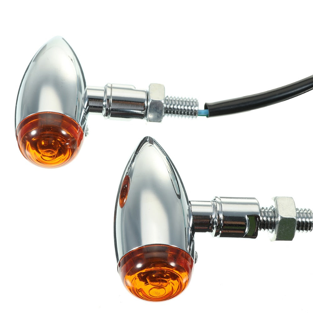 Clignotants BULLET Chrome CAFE RACER-blackpines.fr
