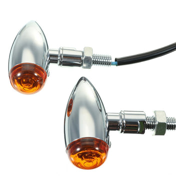 Clignotants BULLET Chrome CAFE RACER-blackpines.fr