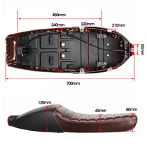 Kit selle + coque CAFE RACER avec feu à LED-blackpines.fr