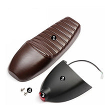 Kit selle + coque CAFE RACER avec feu à LED-blackpines.fr