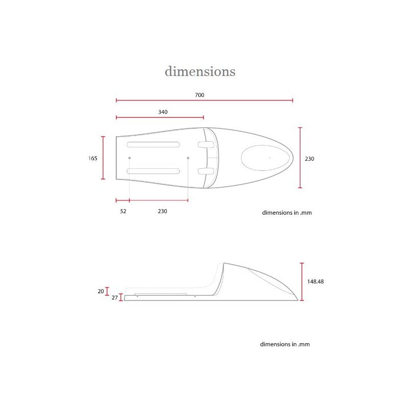 Selle café racer deluxe marron C-RACER-blackpines.fr