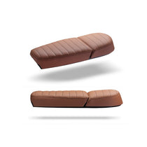 Selle café racer marron C-RACER avec dosseret amovible-blackpines.fr