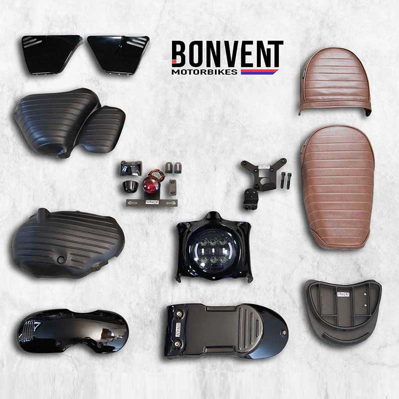 Kit super scrambler lite Bonvent Motorbikes pour Royal Enfield 650. Blackpines.fr