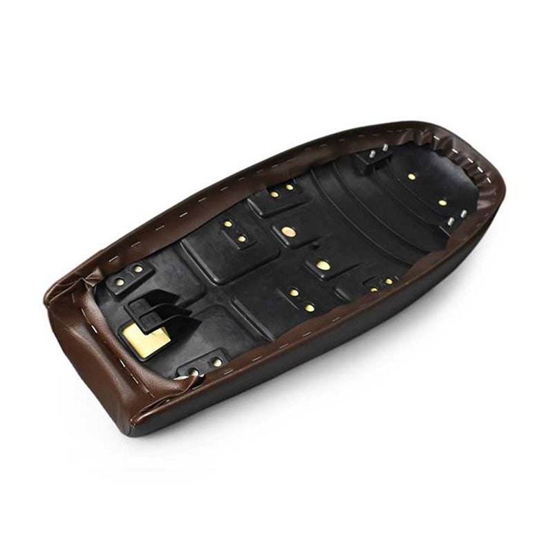 Selle scrambler universelle marron. Blackpines.fr