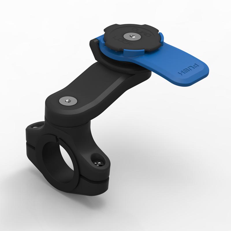 Support telephone sur guidon moto Quad Lock. Blackpines.fr