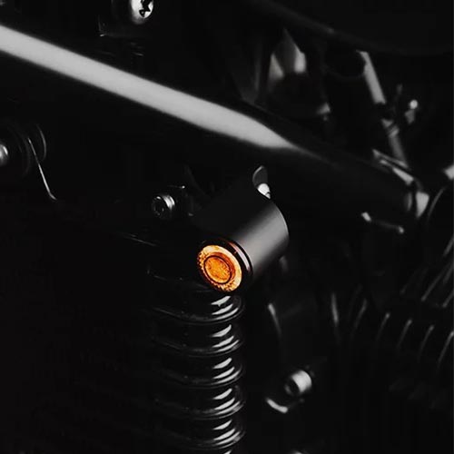 Supports Le Motographe pour clignotants avant Highsider sur BMW R nineT. Blackpines.fr