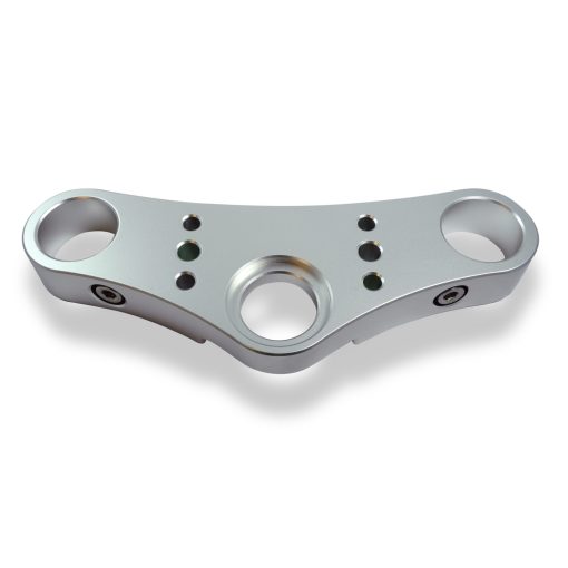 Te de fourche argent rebelmoto Scram pour BMW K et R . Blackpines.fr