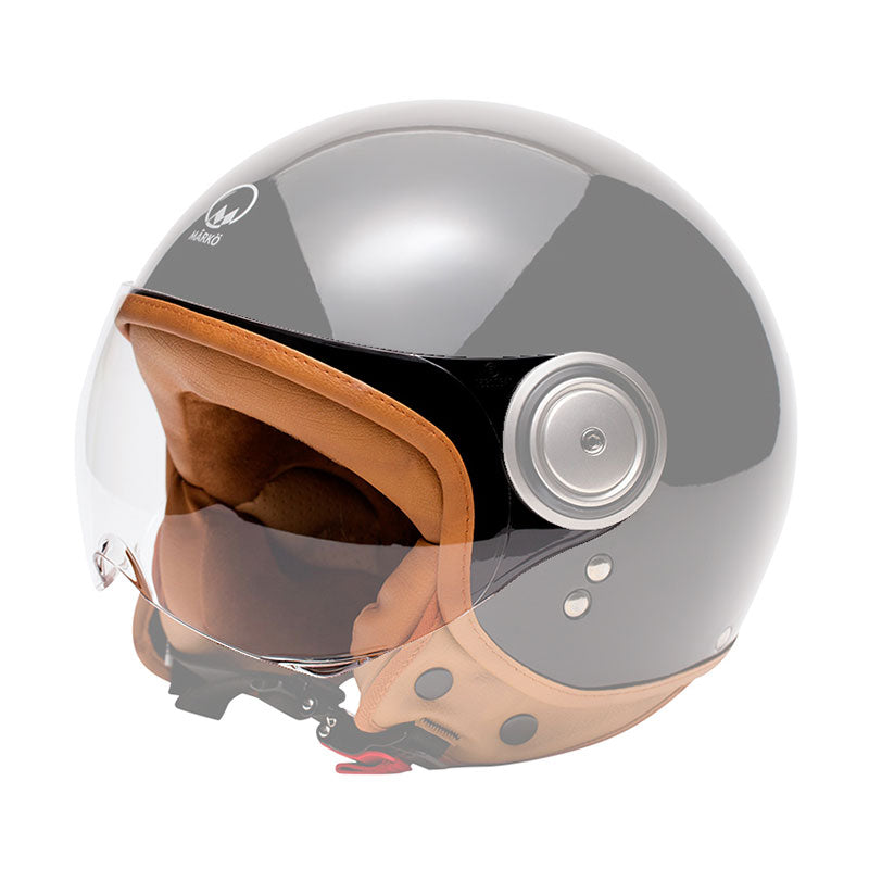 Visiere aviateur pour casque demi jet Marko Elements titanium mat. Blackpines.fr